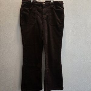 Quince Dark Brown Flare Pants 14 Organic‎ Cotton